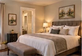 Comfortable guest bedroom
